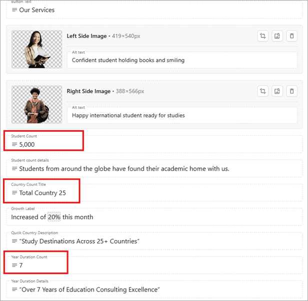 Hero Section on Prismic