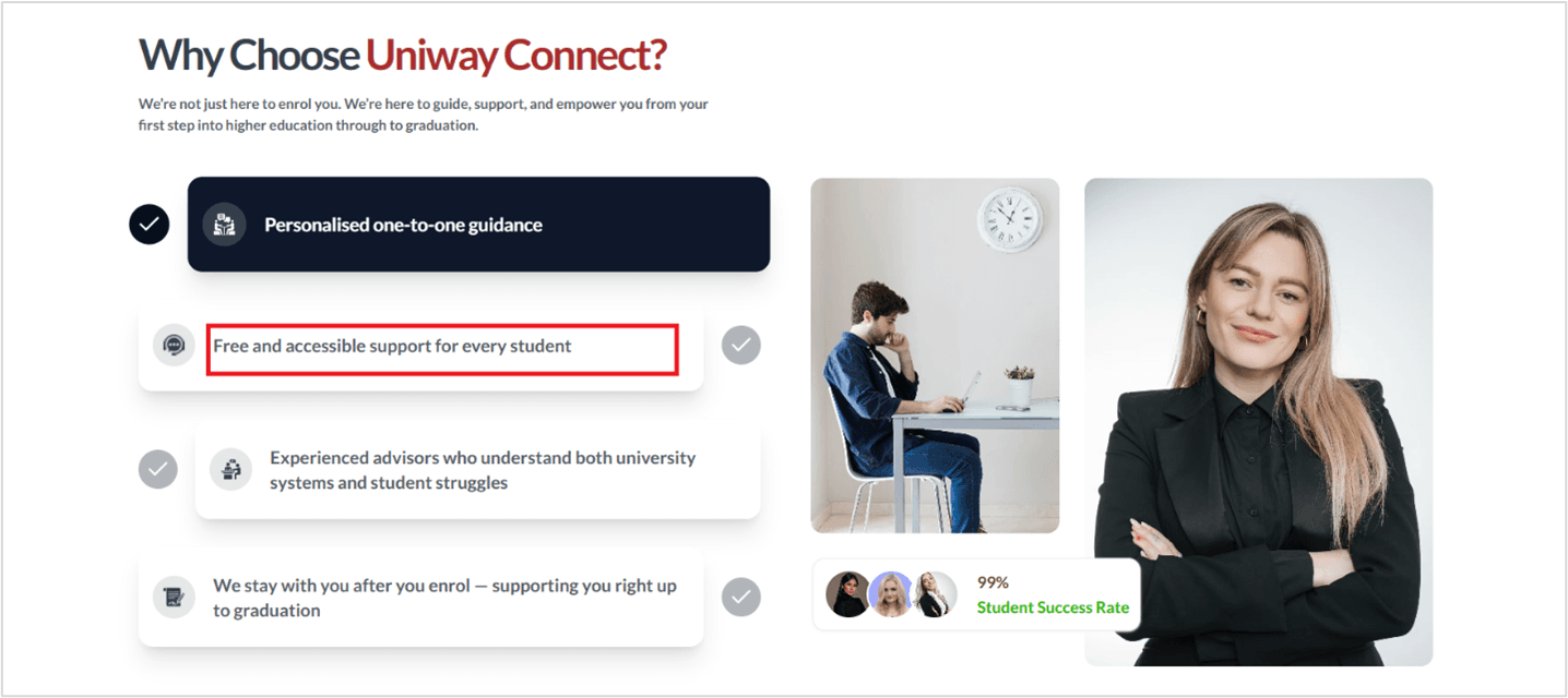 Why section on website